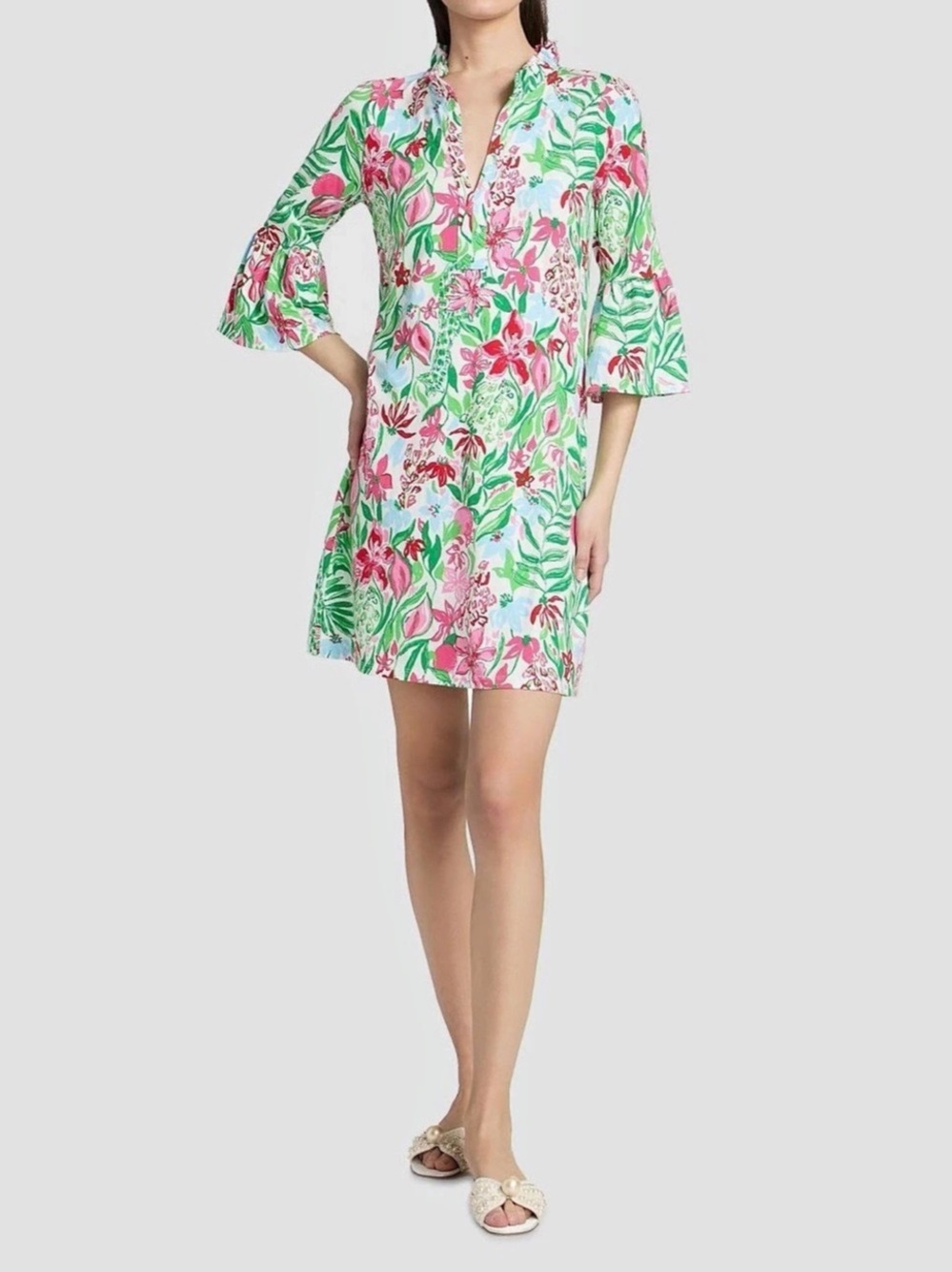 Lilly Pulitzer Hayes growing garden Mini Dress in Green & Pink Size Small NWOT